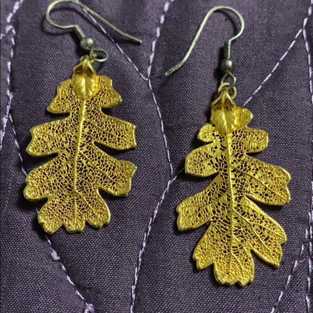 Gold Leaf Earrings
